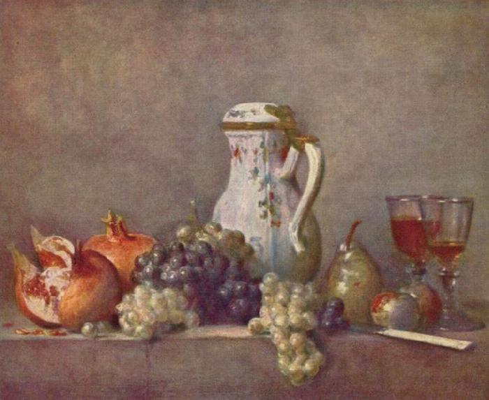 Jean Simeon Chardin Stilleben mit Porzellankanne oil painting image
